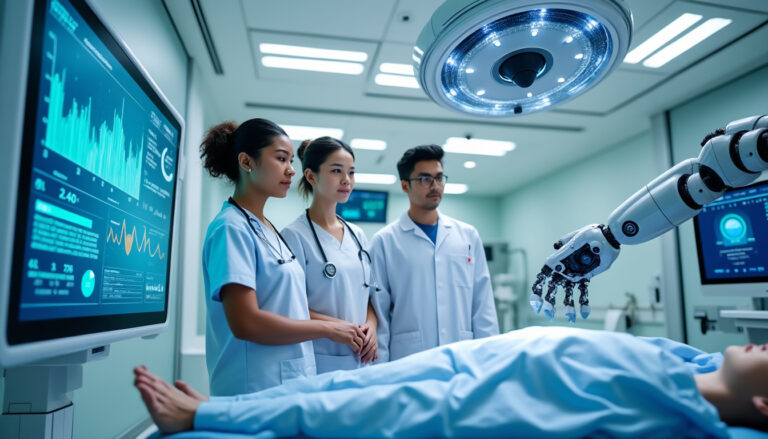 découvrez comment l'automatisation basée sur l'intelligence artificielle transforme le secteur de la santé, en améliorant les diagnostics, optimisant les traitements et facilitant la gestion des données médicales. explorez des cas concrets de succès et les bénéfices que cette technologie apporte aux professionnels et aux patients.