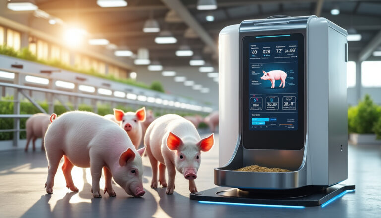 découvrez la nouvelle ration individuelle connectée de cooperl présentée au space, conçue pour optimiser le bien-être des porcs grâce à une alimentation personnalisée et innovante. améliorez la santé et la productivité de vos animaux avec cette solution révolutionnaire.