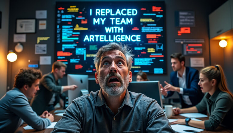 découvrez le récit captivant d'une expérience audacieuse où un entrepreneur a remplacé son équipe par une intelligence artificielle. suivez les hauts et les bas de cette aventure innovante qui a rapidement tourné au désastre, révélant les vérités cachées derrière la technologie et l'importance de l'humain dans le monde du travail.