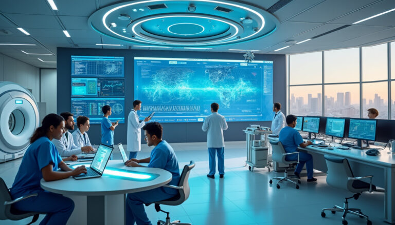 découvrez comment l'hôpital devient un lieu incontournable où l'intelligence artificielle rencontre le big data, favorisant des échanges innovants pour améliorer les soins, optimiser les traitements et transformer le paysage de la santé.